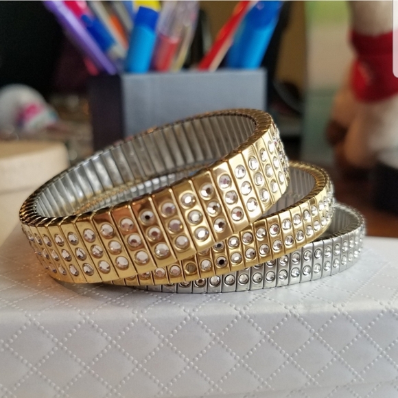 AUTHENTIC Swarovski Contemporary Stretch Bracelets SET of 3 - Picture 16 of 17